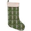 Transpac Polyester 19 in. Multicolor Christmas Plush Tree Pattern Stocking Set of 3 - 2 of 4