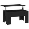 vidaXL Coffee Table Black 31.1"x19.3"x16.1" Engineered Wood - 3 of 4