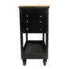 Rolling Tool with 3 Drawer Adjustable Shelf Locking Storage for Garage Warehouse Repair Black - 2 of 4
