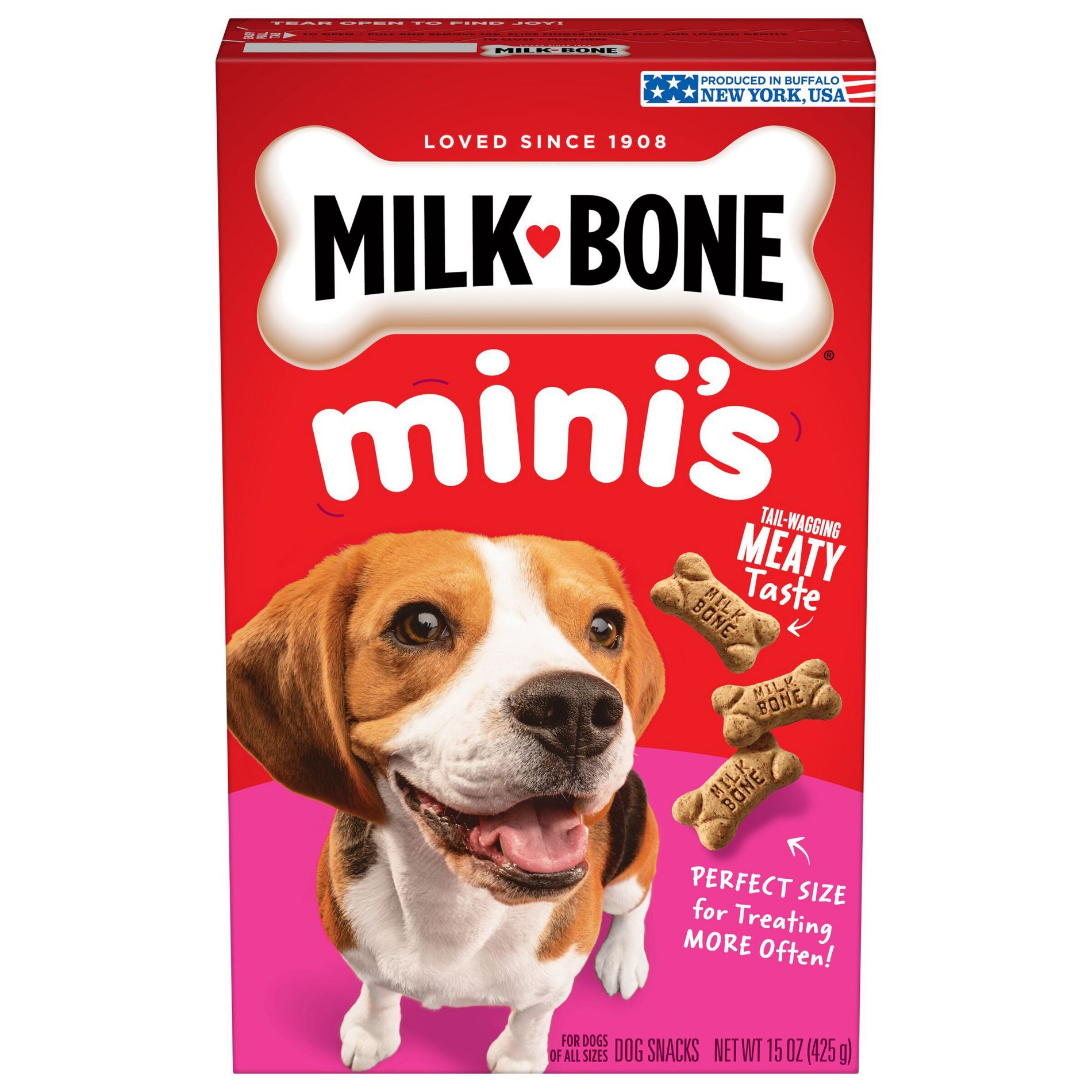 Milk-Bone Original Mini Dry Dog Treats Biscuits Beef Flavor - 15oz