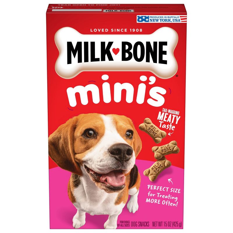 Milk-Bone Original Mini Dry Dog Treats Biscuits Beef Flavor - 15oz, 1 of 7
