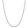Black Bow Jewelry 2mm, 14k White Gold Hollow Wheat Chain Necklace - 3 of 4