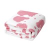 Cozy Bliss Cow Print Throw Blanket Plush Blanket - 4 of 4