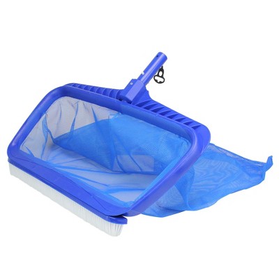 Swimline Professional Deep Bag Swimming Pool Skimmer Rake and Brush Multi-Tool 19" - Blue
