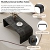 ALEXOUN Minimalist Coffee Table with Curved Design - Stylish Retro Look,Easy to Use,Multifunctional Furniture for Living Room,Dining Room - 4 of 4