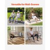 VEVOR Outdoor Bench, 50 inch, Carbon Steel Metal Frame with Slatted Pattern Backrest and Round Edge Armrests, Weatherproof, Antique Bronze - 3 of 4