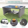 Sonkuki 4-Piece Patio Conversation Set with Coffee Table, - 4 of 4