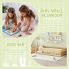 LOVMOR Twin Size Bed Floor Bed with Safety Guardrails and Door for Kids - 4 of 4