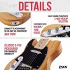 LyxPro 30" Electric Telecaster Left Handed Guitar | Solid Paulownia Wood Body, Ashtray Bridge, 3-Way Switch & Volume/Tone Controls, 2 Picks - 3 of 4
