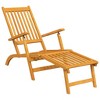 vidaXL Patio Deck Chair with Footrest and Table Solid Wood Acacia - 3 of 4