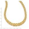Black Bow Jewelry 12mm 14K Yellow Gold Graduated Flat Byzantine Chain Necklace, 17.5 In - 4 of 4