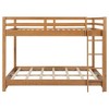 Whisen Wooden Queen Size Bunk Bed Frame with Guard Rails, Space-Saving Design - 4 of 4
