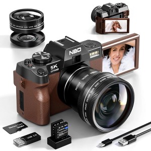 NBD 5K Digital Camera 48MP Autofocus Vlogging Camera with Flip Screen & Wide Lens - 1 of 1