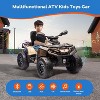 2 Seater Ride On ATV for Kids, 24V Ride On Toy Car with LED Lights, Music, 4 Wheeler Electric Car Battery Powered for Boys Girls, Brown - 4 of 4