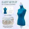 FDW Mannequin Adjustable Height Female Mannequin Torso 49-63in Height Wooden Tripod Stand with High Density Foam Velvet Fabric Covering Perfect - 4 of 4