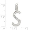 Black Bow Jewelry Sterling Silver and CZ, Lauren Collection, Initial S Pendant - 4 of 4