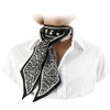 Unique Bargains Women's Printed Scarf Headband Black White 1 Pc - 3 of 4