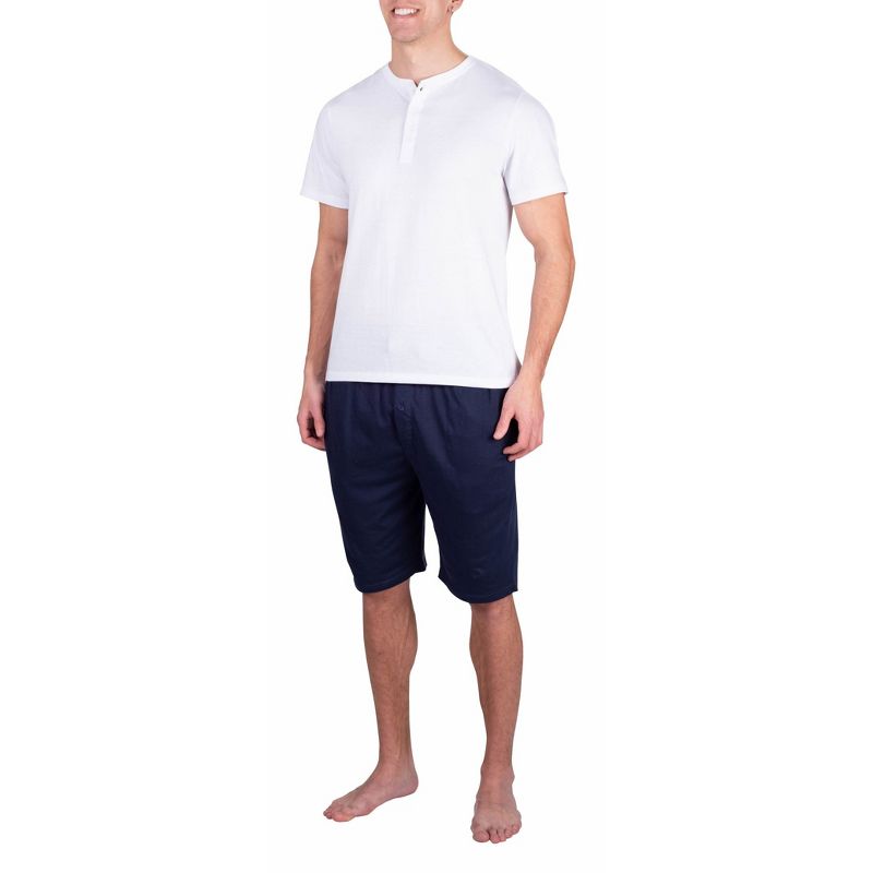 SLEEPHERO Men's Short Sleeve Henley Short Pajama Set, 2 of 5