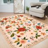Floral Washable Area Rug - Non-Slip Low-Pile Carpet for Living Room, Bedroom, Kitchen & Dining Room - 2 of 4
