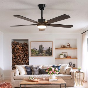 Aheaplus 3-Size Modern Ceiling Fan with Dimmable Light and 6-Speed Reversible DC Motor - 1 of 4