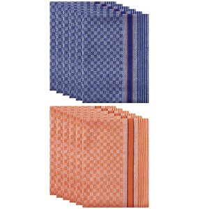 Unique Bargains 100% Cotton Soft Waffle Weave Absorbent Kitchen Dishcloths 15x25 Inches - 1 of 4