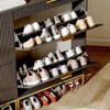 Whizmax Wave Design Shoe Cabinet - 2 Flip Drawers + 1 Drawer, Fluted Modern Narrow Storage with Large Capacity for Entryway - 4 of 4