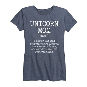 Women's - Instant Message - Unicorn Mom Definition Short Sleeve Graphic T-Shirt - 1 of 4