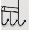 LunaLulinlk Over The Door Hooks, Over The Door Towel Rack Coat Rack Hanger with 7 Hooks, Door Hooks Holder for Home Office Kitchen Black - 4 of 4