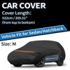 Unique Bargains Car Cover Half Cover for Sedan/Hatchback Size m Aluminum Film Spunlace Cotton 205.51" Black - 2 of 4
