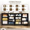 14 Drawer Dresser, 63 Inch Black Fabric Dresser TV Stand with Power Outlet for 65 70 75 Inch TV, Long Entertainment Center for Bedroom, Closet - 3 of 4