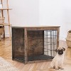 BestMassage 27/38 Inch Dog Crate Furniture Wooden Dog Cage Dog Kennel with Cushion and Double Doors Indoor Dog House for Small and Medium Dogs - image 2 of 4