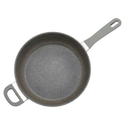 Gray 3.9-qt Aluminum Nonstick Sauté Pan with Glass Lid