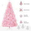 7' Artificial Pink Christmas Trees, with Auto Open, Steel Base, Wide Shape for Indoor Xmas Decoration - 4 of 4