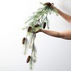 48"H Sullivans Artificial Wispy Bleached Pine Christmas Swag, Green, Indoor Christmas Decor - 3 of 3