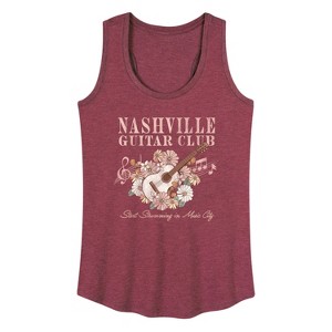 Women's - Instant Message - Nashville Guitar Graphic Racerback Tank - 1 of 4
