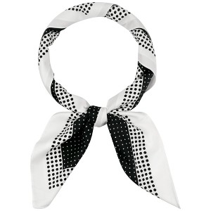 Elerevyo Women's Polka Dots Large Square Satin Silk Like Neckerchief Bandanas Neck Scarves 35.4"x35.4" - 1 of 4