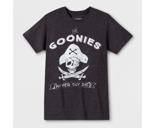 Men's The Goonies Short Sleeve Never Say Die Graphic T-Shirt - Charcoal Heather S