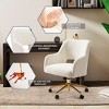 WestinTrends Genevieve Mid-Century Modern Swivel Office Chair With Wheels - 3 of 4