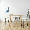 Resenkos Counter Bar Stools, Counter Stool,Counter Height Bar Stools Set of 2, Kitchen Stools Dining Chair Stools with Golden Footrest,White - 3 of 4