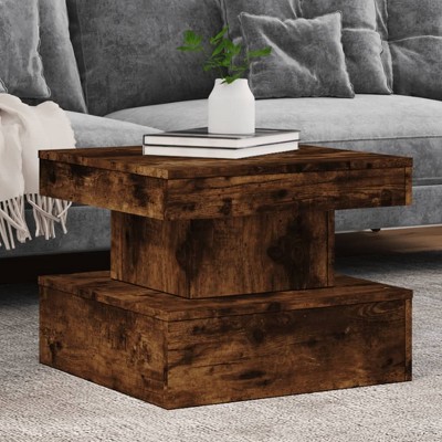 vidaXL Coffee Table Smoked Oak Engineered wood 19.7x19.7x15.7 in