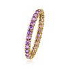Ross-Simons 0.80-0.90 ct. t.w. Amethyst Eternity Band in 14kt Yellow Gold - 3 of 4