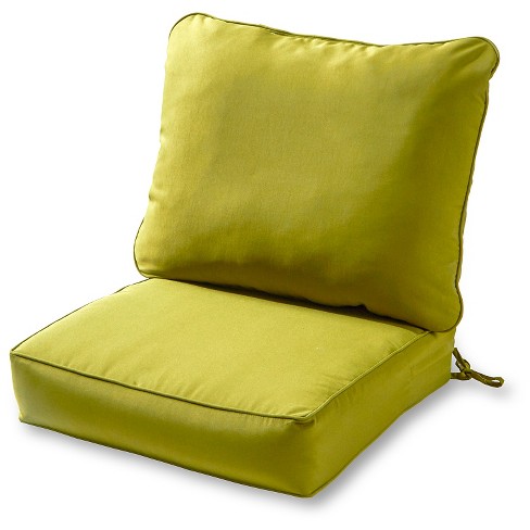 Kensington Garden 2pc 20x20 Solid Outdoor Chair Cushions Kiwi : Target