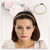 Unique Bargains Women's Twisted Link Chain Shape Metal Mesh Headbands Gold Tone Silver Tone 4.92"x0.39" 2 Pcs - 2 of 4