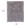 Blue Brown and Tan Abstract Power Loom Area Rug - 3 of 4