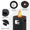 Costway 16'' Round Outdoor Propane Fire Pit w/Lava Rocks Waterproof Cover 30000 BTU - 3 of 4