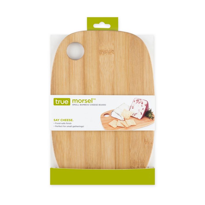 True Morsel Small Bamboo Cheese Board, Bamboo Wood, 8.75" by 6", Cheese Service, Entertaining Gift Set, 3 of 4