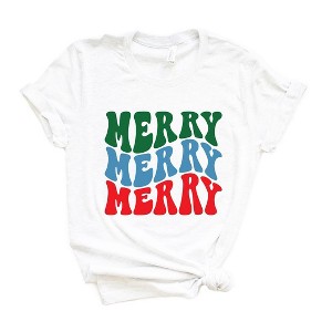 Simply Sage Market Women's Merry Stacked Colorful Short Sleeve Graphic Tee - 1 of 4