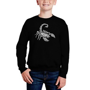 LA Pop Art Types Of Scorpions - Boy's Word Art Crewneck Sweatshirt - 1 of 3