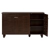 Winda 3-Door Entryway Shoe Storage Cabinet: Engineered Wood, Fixed Shelves - Baxton Studio - 4 of 4