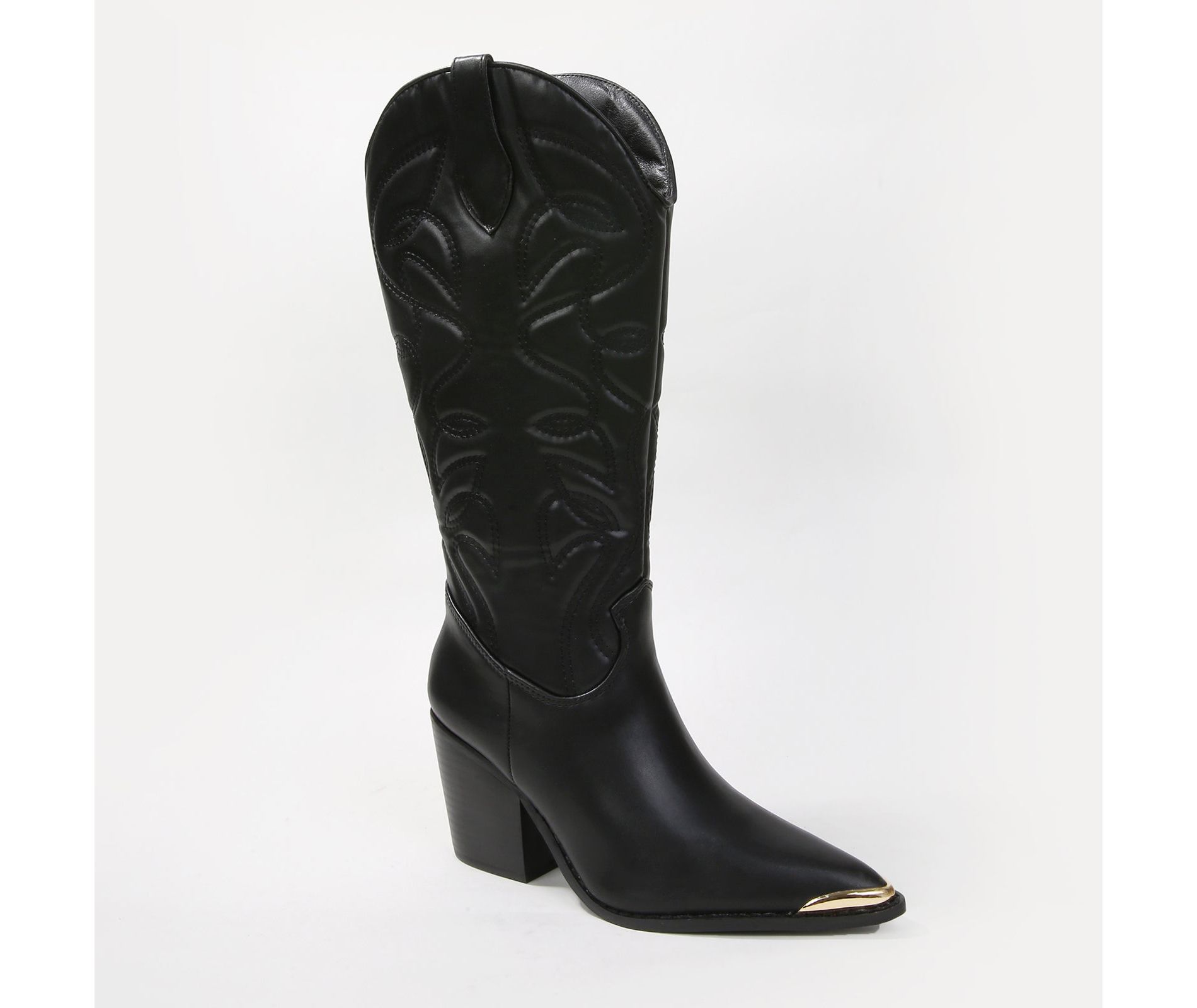 Berness Women's Kate Metal Toe Cap Western Boots with Stitch Detailing